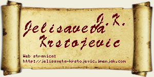 Jelisaveta Krstojević vizit kartica